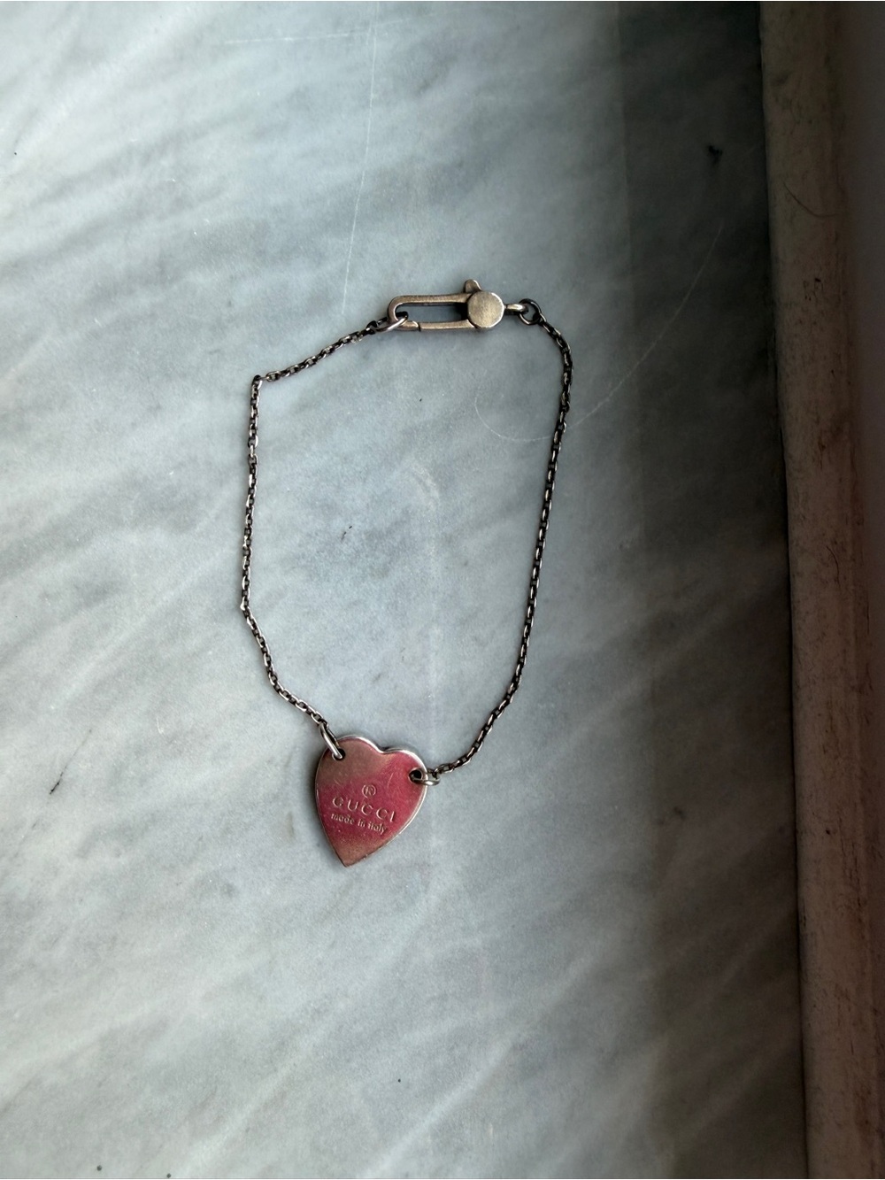 Gucci Heart Charm Bracelet Made in Italy size 17